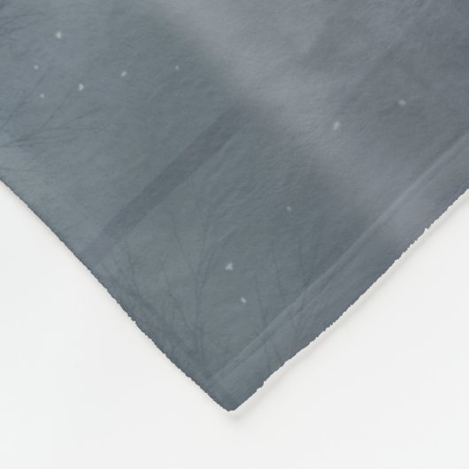 Couverture Polaire Forêt sombre : Scène lune (Coin)