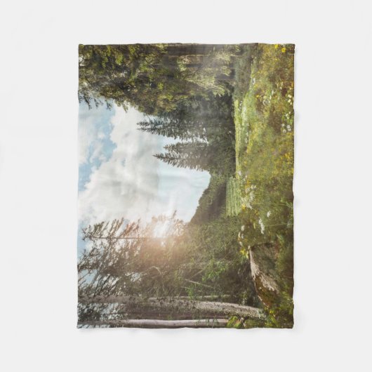 Couverture Polaire Forêt | Sun Peeking Thru (Devant)