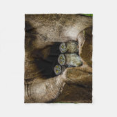 Couverture Polaire Forêt | Trois Chouettes (Devant)