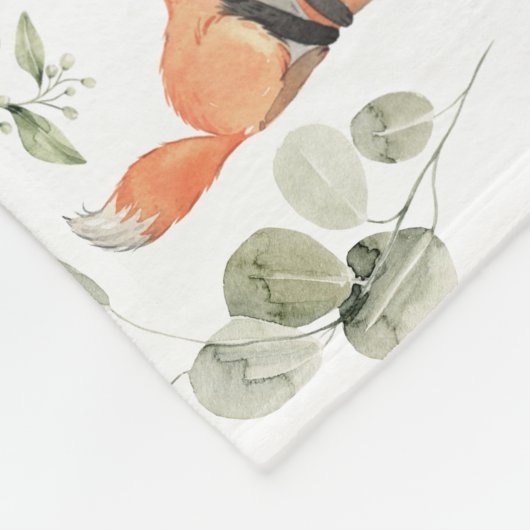 Couverture Polaire Forêt Whimsical Animaux Forêt Sage Verdure (Coin)