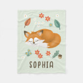 Couverture Polaire Forêt Whimsical mignonne Fox Enfants Automne (Devant)