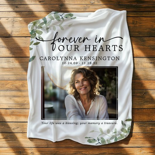 Couverture Polaire Forever in Our Hearts Memorial Keepsaké