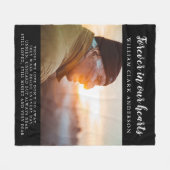 Couverture Polaire Forever in Our Hearts Photo Poem Hommage Blanket (Devant (Horizontal))