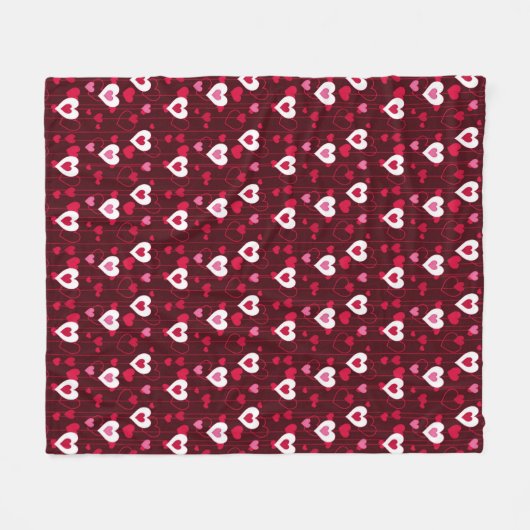 Couverture Polaire Forever Love Red Hearts (Devant (Horizontal))