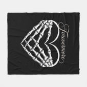 Couverture Polaire Forevermore Squelette Mains Coeur Romance gothique (Devant (Horizontal))