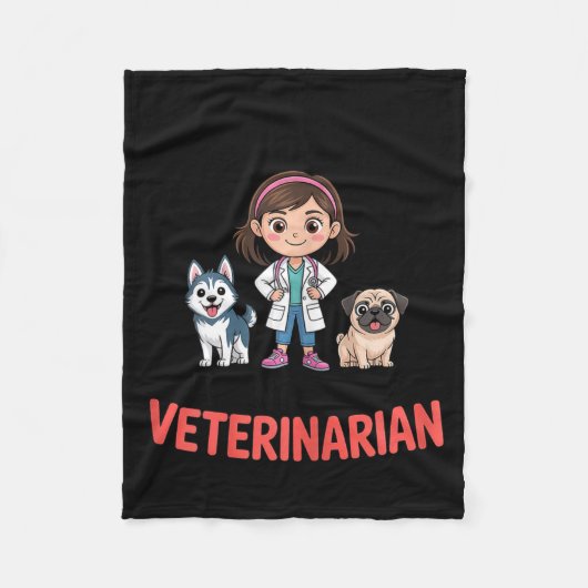 Couverture Polaire Forget Princess I Want To Be A Veterinarian Future (Devant)