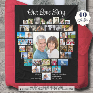 Couverture Polaire Forme de coeur en couple 40 Photos Notre histoire 
