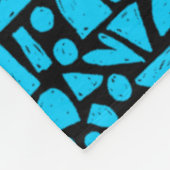 Couverture Polaire Formes Abstrait 140821 - Ciel bleu sur noir (Coin)