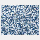 Couverture Polaire Formes Abstrait 140821 - Indigo Blue sur blanc (Devant (Horizontal))