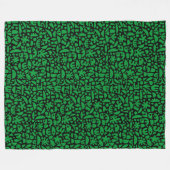 Couverture Polaire Formes Abstrait 140821 - Vert herbe sur noir (Devant (Horizontal))