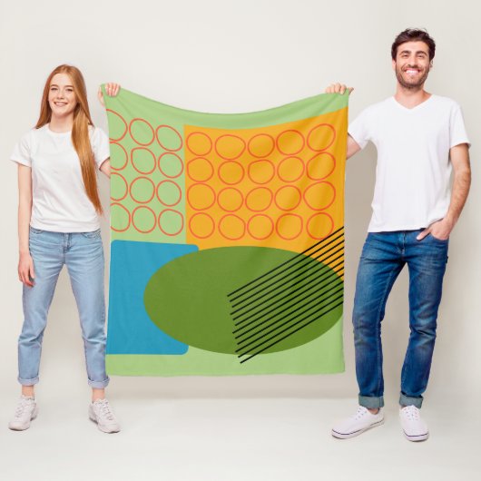 Couverture Polaire Formes Abstraites (En situation)