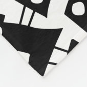 Couverture Polaire Formes Abstraites 180318 - Noir sur blanc (Coin)