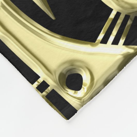 Couverture Polaire Formes Abstraites 180318 - Or brillant (Coin)