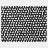 Couverture Polaire Formes amorphes 120322 - Blanc sur noir (Devant (Horizontal))