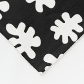 Couverture Polaire Formes amorphes 120322 - Blanc sur noir (Coin)