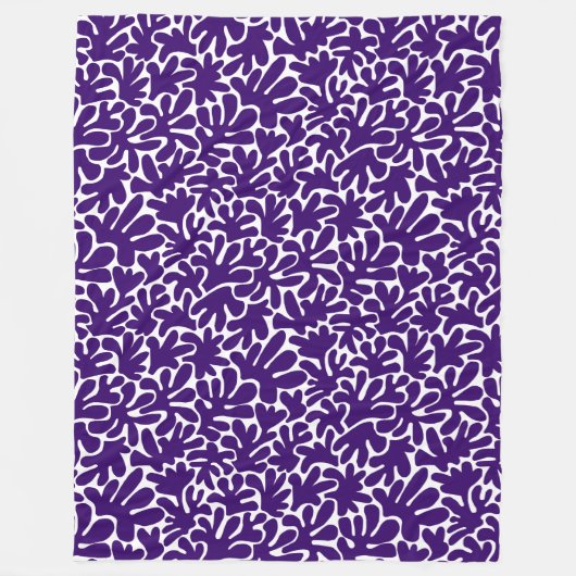 Couverture Polaire Formes biologiques Abstrait 240822 - Violet profon (Devant)