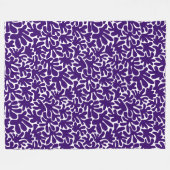 Couverture Polaire Formes biologiques Abstrait 240822 - Violet profon (Devant (Horizontal))