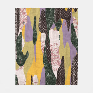 Couverture Polaire Formes Camo : Vivid Collage Montage.