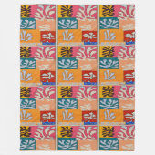Couverture Polaire Formes colorées de style Matisse (Devant)