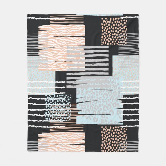 Couverture Polaire Formes et bandes géométriques (Devant)