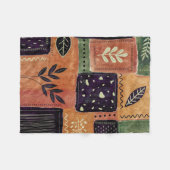 Couverture Polaire Formes et Feuilles de cercles géométriques Abstrai (Devant (Horizontal))