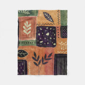 Couverture Polaire Formes et Feuilles de cercles géométriques Abstrai (Devant)