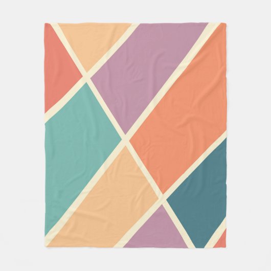Couverture Polaire Formes géométriques abstraites colorées (Devant)