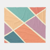 Couverture Polaire Formes géométriques abstraites colorées (Devant (Horizontal))
