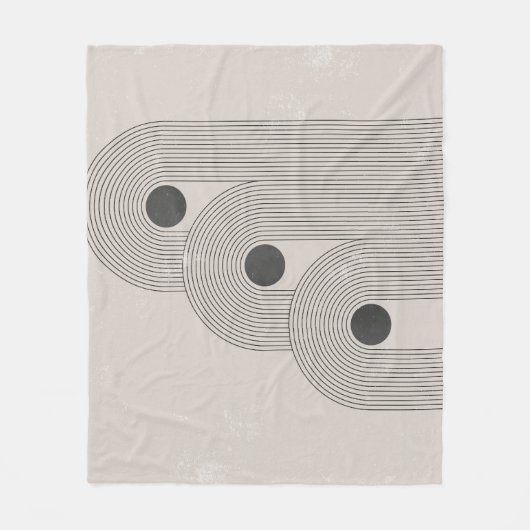 Couverture Polaire formes géométriques Abstraites du milieu du siècle (Devant)