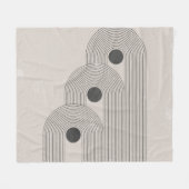 Couverture Polaire formes géométriques Abstraites du milieu du siècle (Devant (Horizontal))