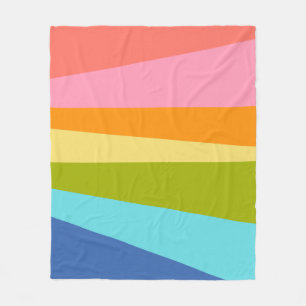 Couverture Polaire Formes géométriques Abstraites vives Arc en ciel
