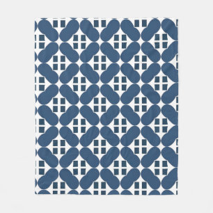 Couverture Polaire Formes géométriques bleues abstraites