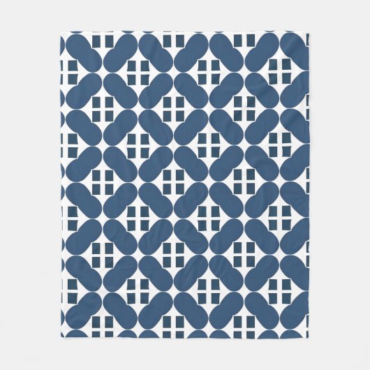 Couverture Polaire Formes géométriques bleues abstraites (Devant)