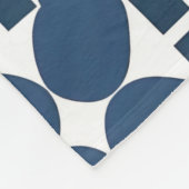Couverture Polaire Formes géométriques bleues abstraites (Coin)