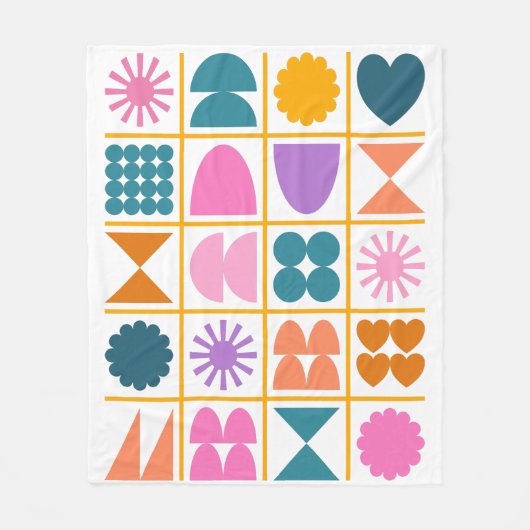 Couverture Polaire Formes géométriques colorées Conception moderne si (Devant)