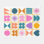 Couverture Polaire Formes géométriques colorées Conception moderne si (Devant (Horizontal))