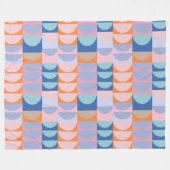 Couverture Polaire Formes géométriques colorées mignonnes Motif bleu (Devant (Horizontal))