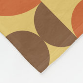 Couverture Polaire Formes géométriques rétro orange marron jaune (Coin)