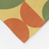 Couverture Polaire Formes géométriques rétro orange vert jaune (Coin)