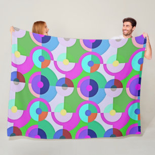 Couverture Polaire Formes géométriques solides rétro motif 5