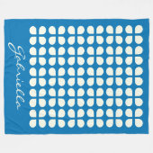 Couverture Polaire Formes modernes du milieu du siècle en bleu person (Devant (Horizontal))