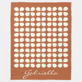 Couverture Polaire Formes modernes du milieu du siècle en rouille Per (Devant)