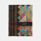 Couverture Polaire Formes triangulaires triangulaires avec initiales  (Devant)