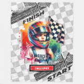 Couverture Polaire Formule 1 Boy Racing Anniversaire (Devant)