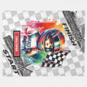 Couverture Polaire Formule 1 Boy Racing Anniversaire (Devant (Horizontal))