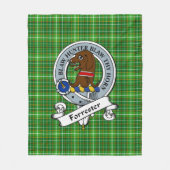 Couverture Polaire Forrester Chasse Clan Badge Tartan Plaid (Devant)