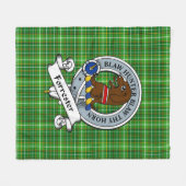 Couverture Polaire Forrester Chasse Clan Badge Tartan Plaid (Devant (Horizontal))