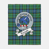 Couverture Polaire Forsyth Ancien Clan Badge Tartan Plaid (Devant)