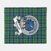 Couverture Polaire Forsyth Ancien Clan Badge Tartan Plaid (Devant (Horizontal))