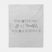 Couverture Polaire Fort et beau | Survivant du cancer du sein (Devant)